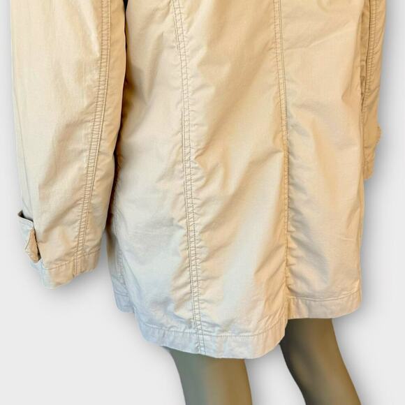 Gap Vintage Y2K Cotton Lightweight Button Up Trench Coat Lined Size M Neutral - Picture 11 of 15